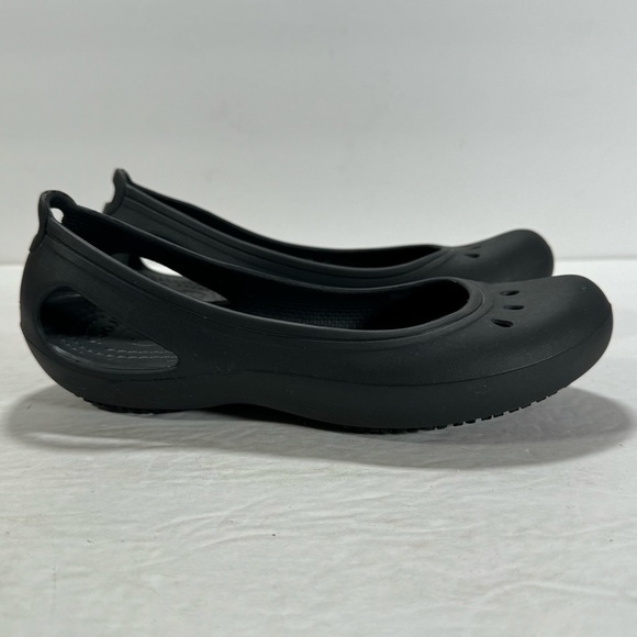 Crocs Kadee Black Slip-On Ballet Flats Women's Size 6 - Picture 4 of 10
